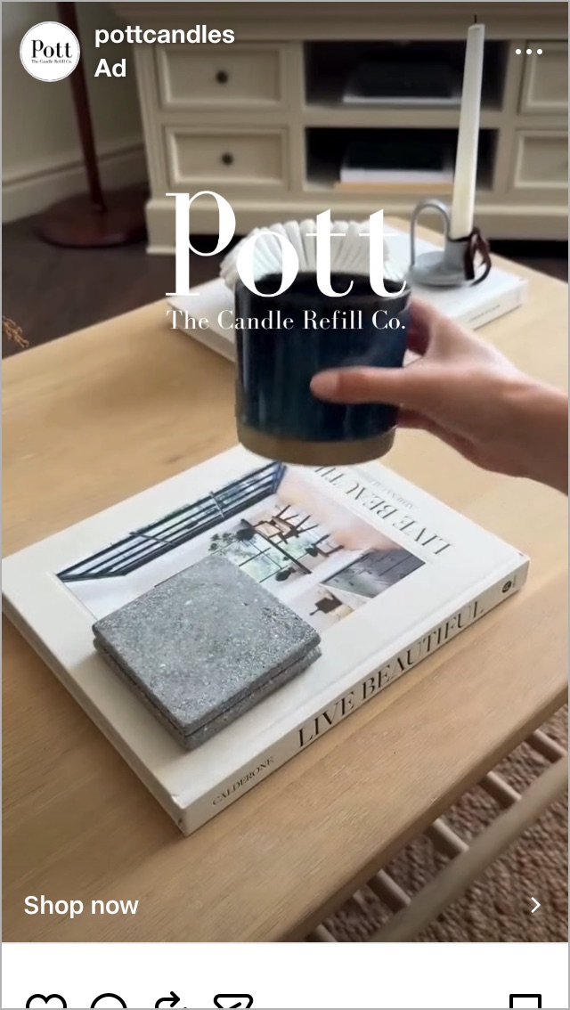 Ad 213 as it appears on Instagram